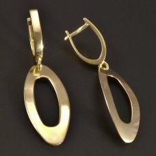 Gold-Ohrhänger oval