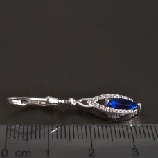 Ohrhänger-Silber-Saphir