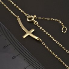 Gold-Halzkette-horizontale Kreuz