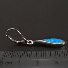 Silber-Ohrhänger-blau Opal