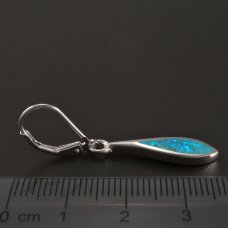 Silber-Ohrhänger-grün Opal