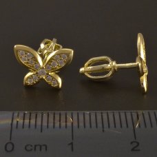 Ohrstecker in Gold Schmetterling