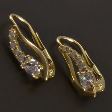 Goldene Ohrringe mit Zirkon