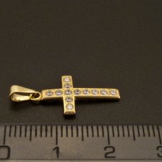 Gold Kreuz Zirkonias