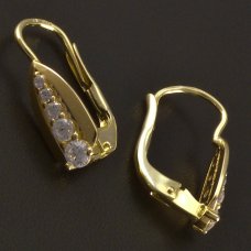 Goldene Ohrringe mit Zirkonia